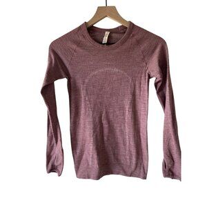 Lululemon Swiftly Tech Long Sleeve Shirt Pink Heathered Women's Size 4